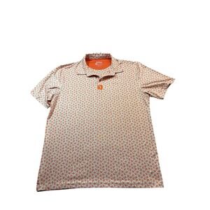 Bogey Bros Orange Short Sleeve Tooty Fruity Polo Shirt Men's XL Golf Performance